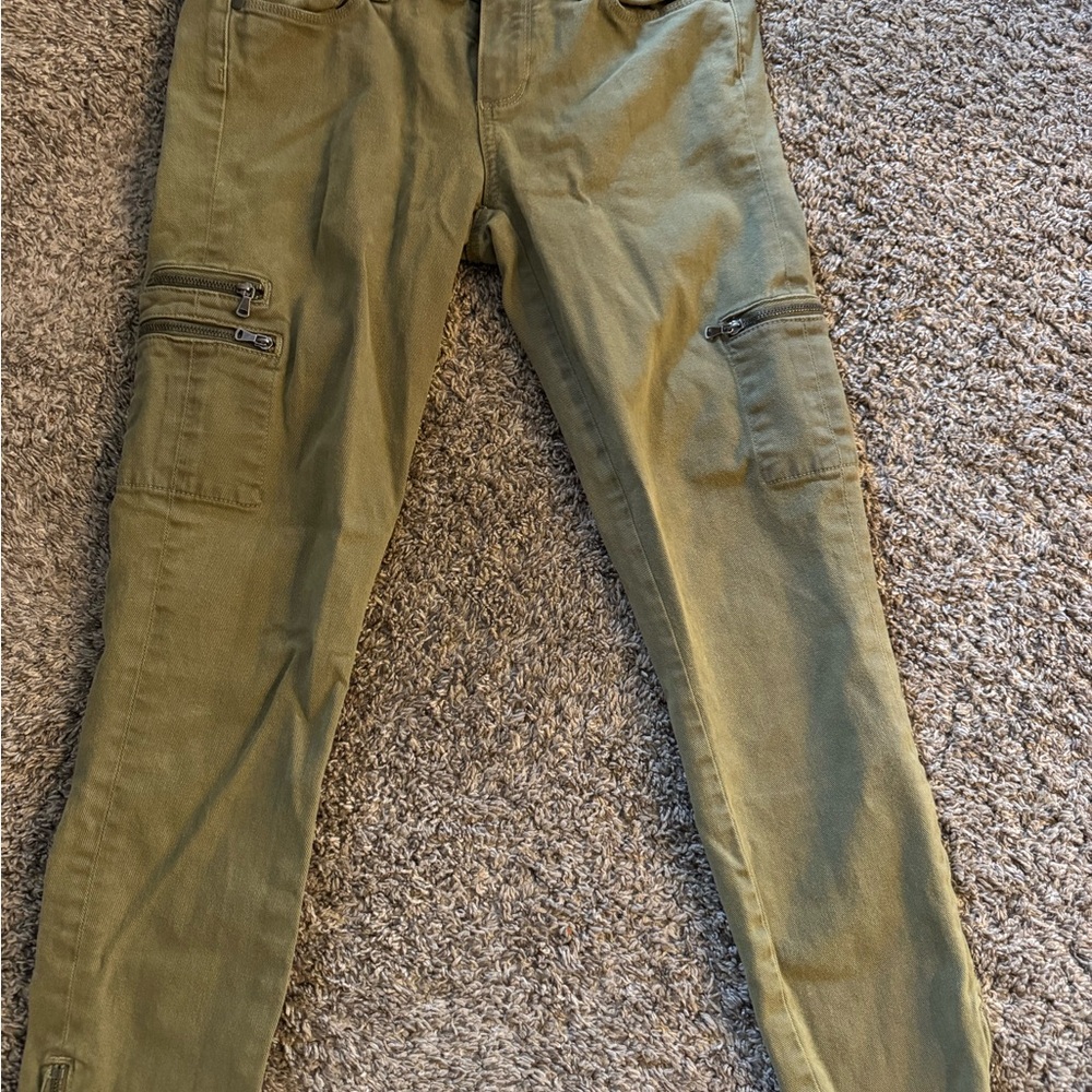 PAIGE Olive Green Women Jeans